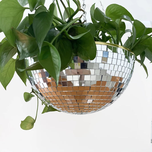 Retro Disco Ball Planter