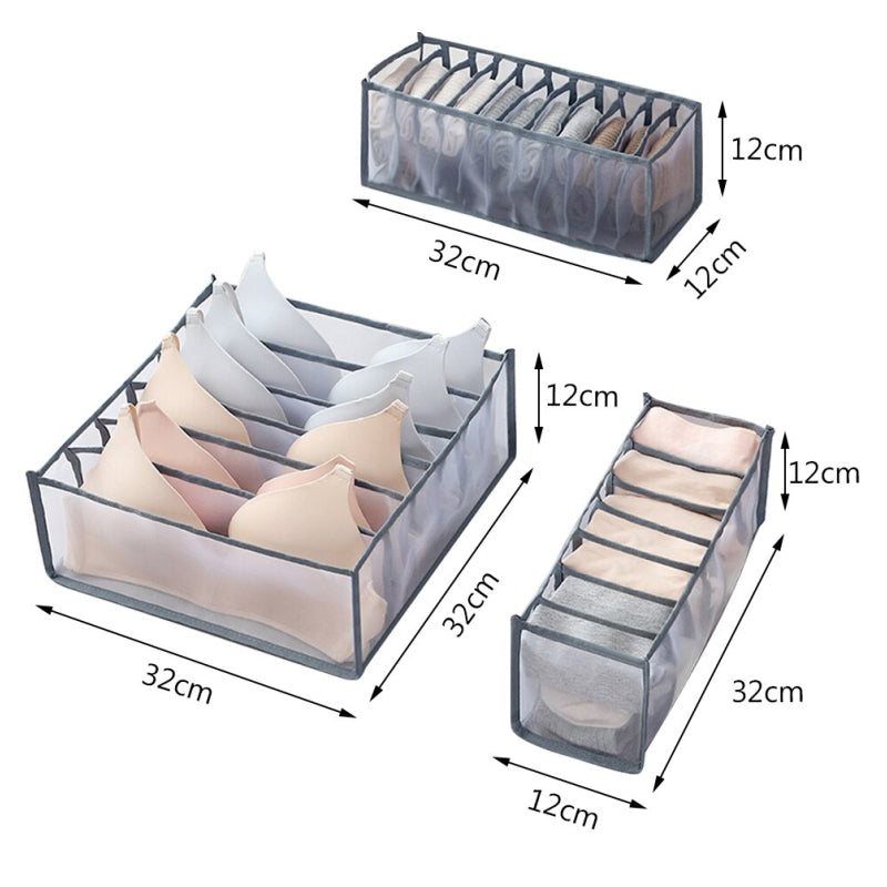 Underwear organizer for drawers, closet, or bedroom shelf
