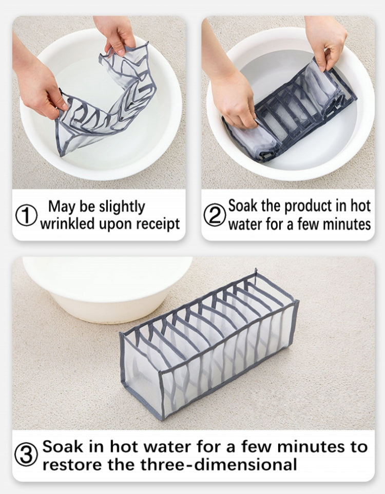 Underwear organizer for drawers, closet, or bedroom shelf