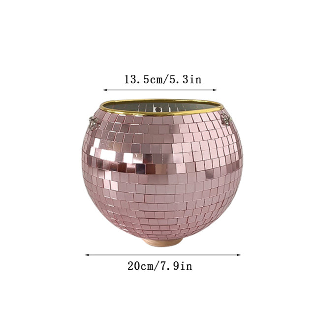 Retro Disco Ball Planter