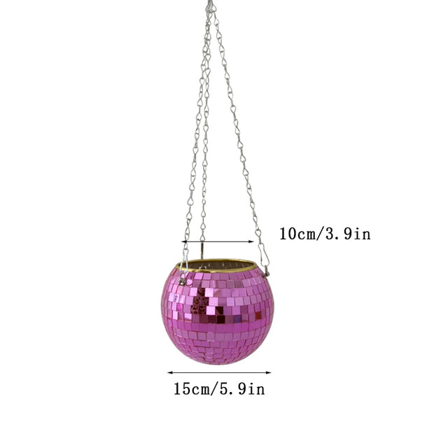 Retro Disco Ball Planter