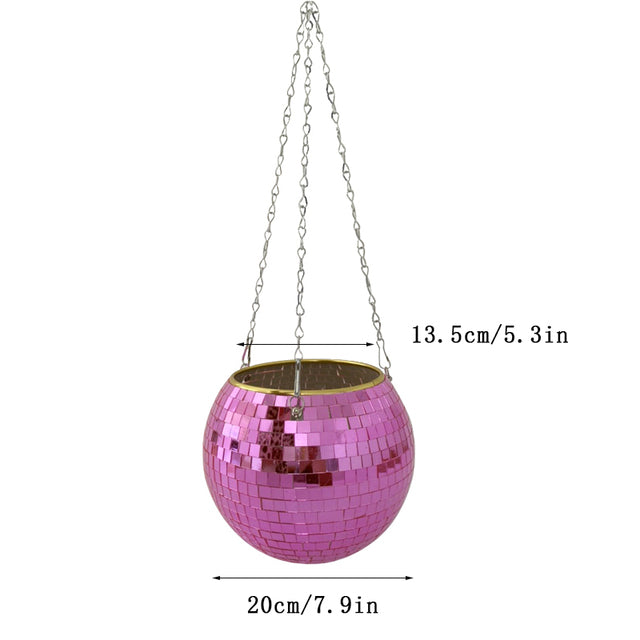 Retro Disco Ball Planter