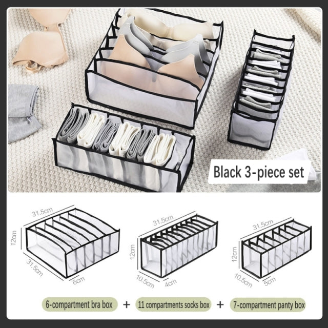 Underwear organizer for drawers, closet, or bedroom shelf