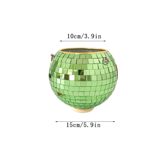 Retro Disco Ball Planter
