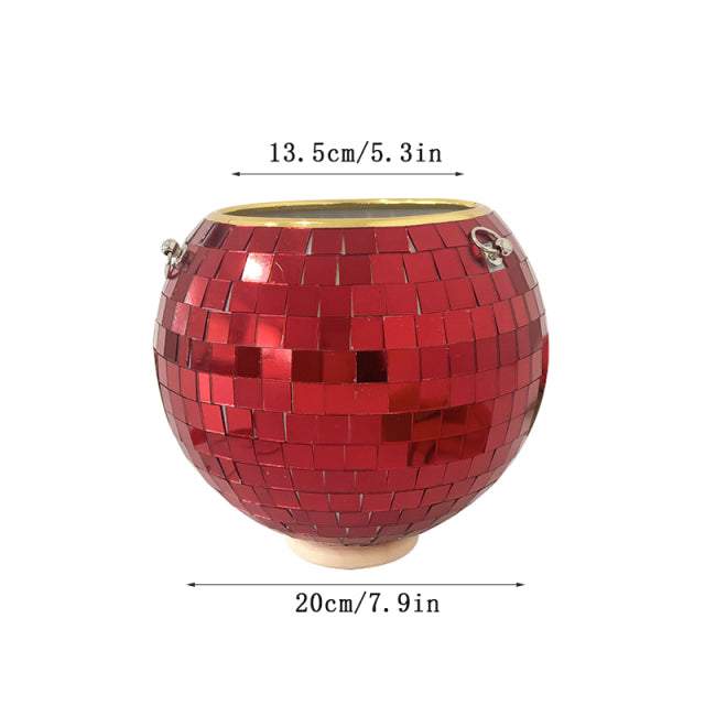 Retro Disco Ball Planter