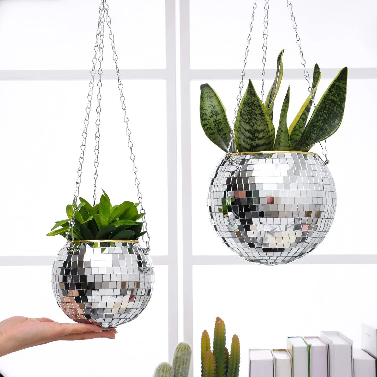 Retro Disco Ball Planter