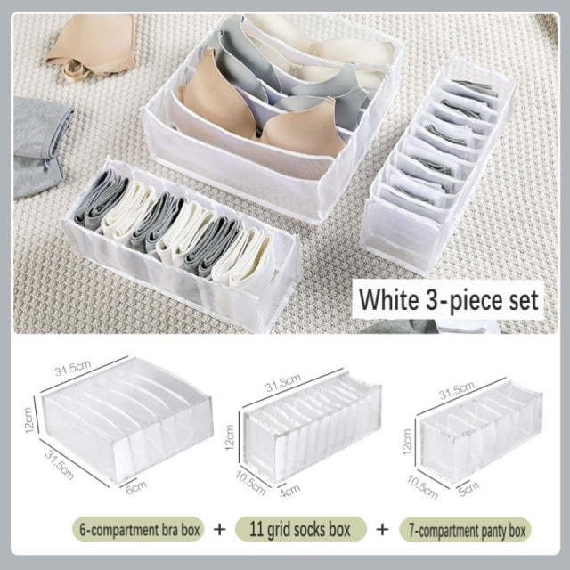 Underwear organizer for drawers, closet, or bedroom shelf