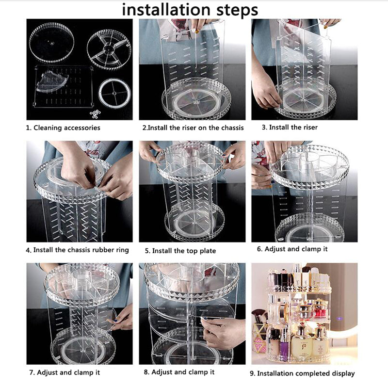 360 Degree Rotating Cosmetic Storage