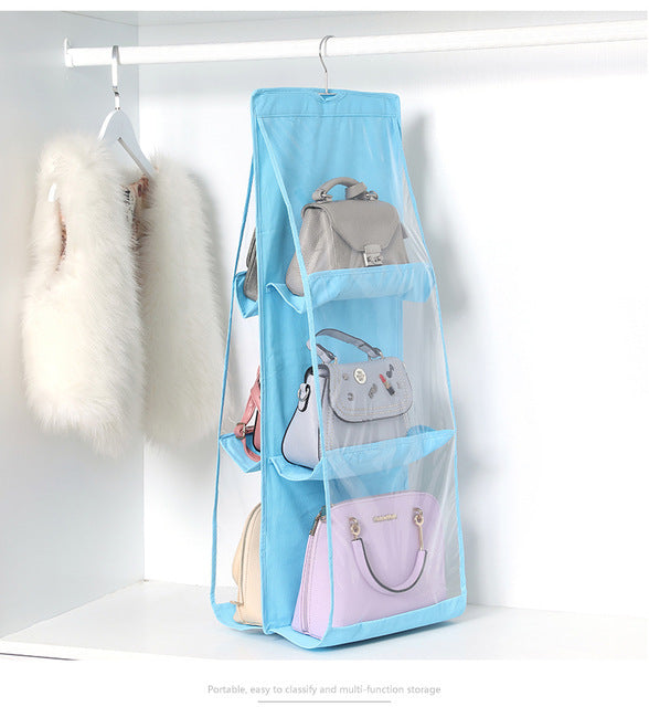 New 6/8 Pockets Clear Hanging Organizer